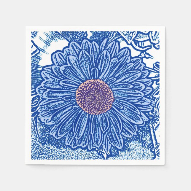Serviette En Papier Gerbera Daisy Block (Devant)
