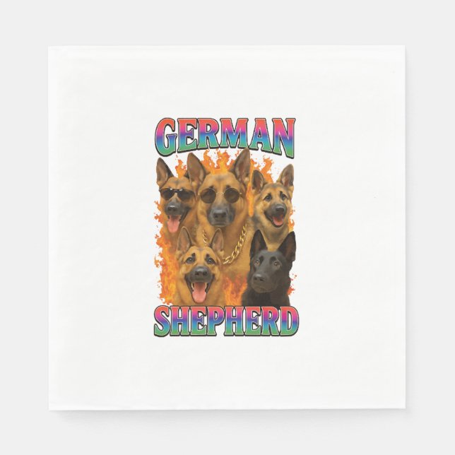 Serviette En Papier German Shepherd (Devant)