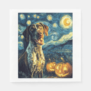 Serviette En Papier German Shorthaired Pointer 2 Chien Mignon Hallowee