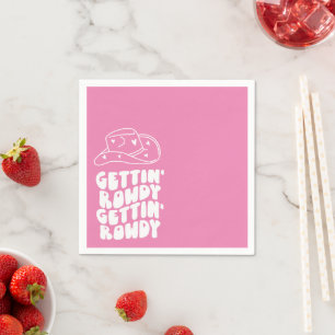 Serviette En Papier Gettin' Rowdy Country Bachelorette Party