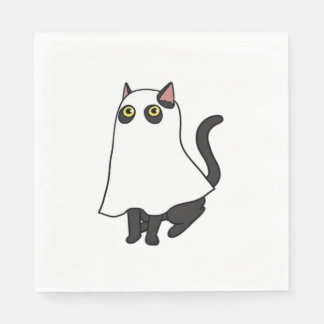Serviette En Papier Ghost Cat Classic T-Shirt_2