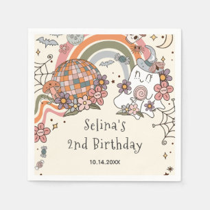 Serviette En Papier Ghost Super Retro Halloween Anniversaire Naples