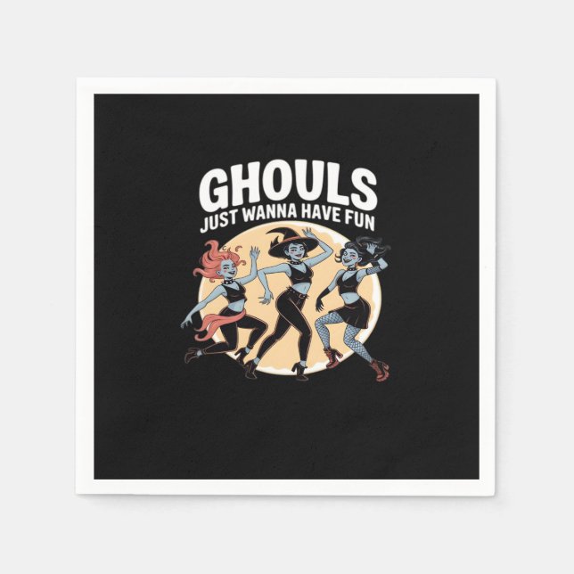 Serviette En Papier Ghouls veut juste s'amuser automne & basique (Devant)