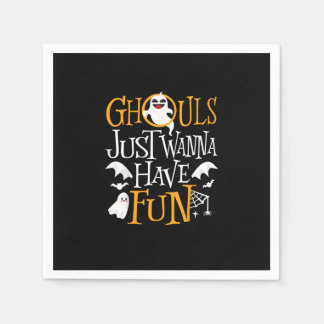 Serviette En Papier Ghouls veut juste s'amuser drôle Costume d'Hallowe