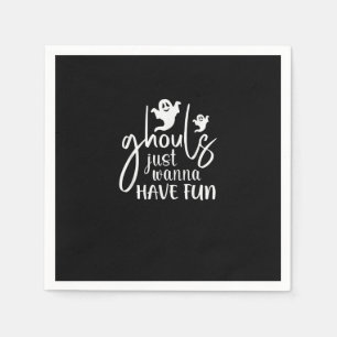 Serviette En Papier Ghouls veut juste s'amuser Halloween Conception de