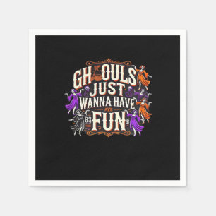Serviette En Papier Ghouls veut juste s'amuser Halloween Sloth Vibes