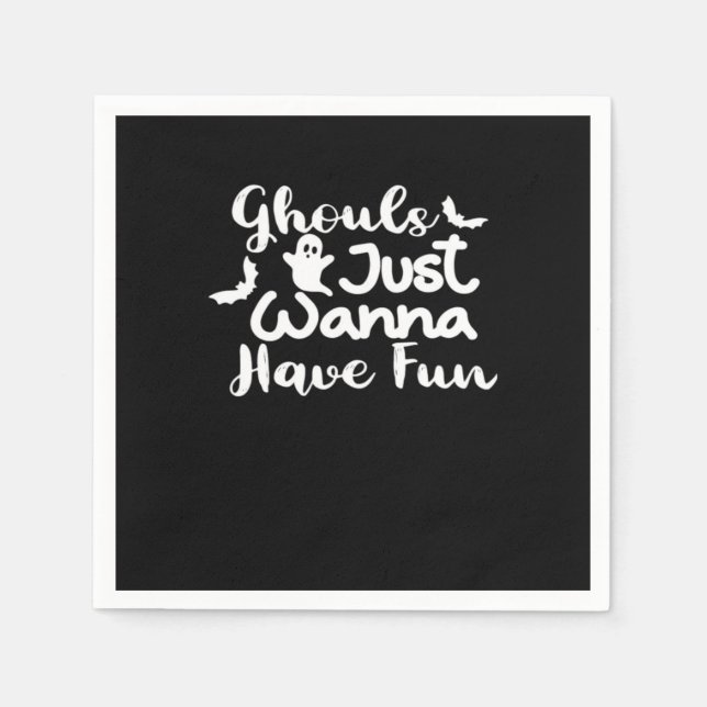 Serviette En Papier Ghouls veut juste s'amuser Halloween style Sloth (Devant)