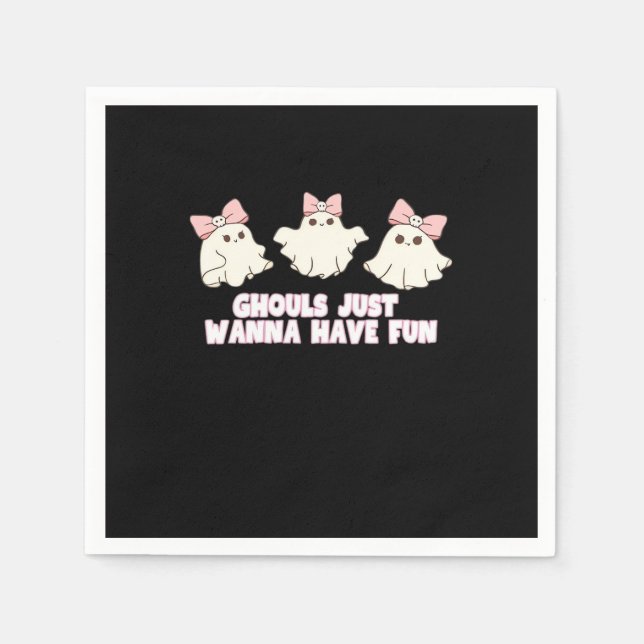 Serviette En Papier Ghouls veut juste s'amuser surdimensionné (Devant)
