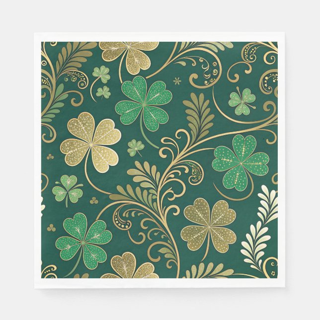 Serviette En Papier Gilded Clover Flourish (Devant)