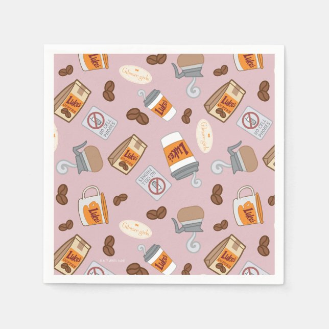 Serviette En Papier Gilmore Girls | Luke's Diner Coffee Motif (Devant)