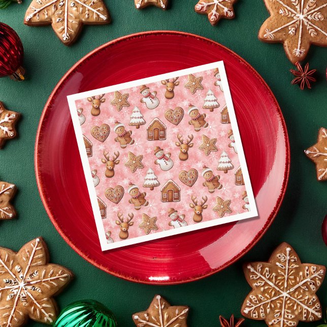 Serviette En Papier Gingerbread Cookies Noël (Créateur téléchargé)