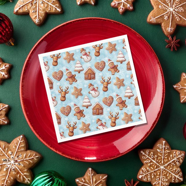 Serviette En Papier Gingerbread Cookies Noël (Créateur téléchargé)