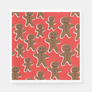 SERVIETTE EN PAPIER GINGERBREAD HOMME RASSEMBLANT DES PAPIERS NAPKINS