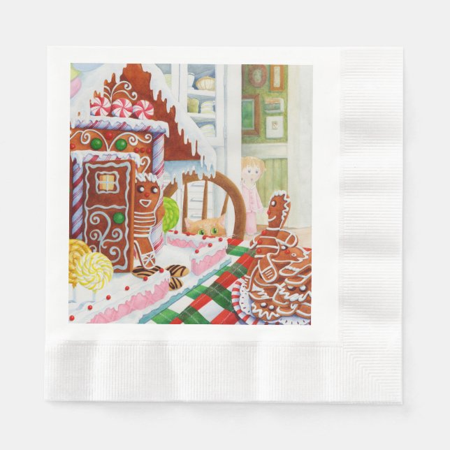 Serviette En Papier GINGERBREAD SURPRISE CINÉ Papier de déjeuner servi (Devant)