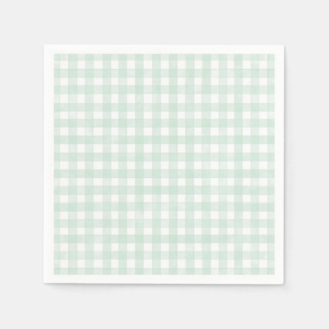 Serviette En Papier Gingham Classique Vichy (Devant)