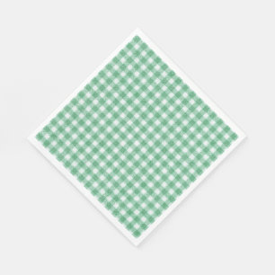 Serviette En Papier Gingham vert menthe 