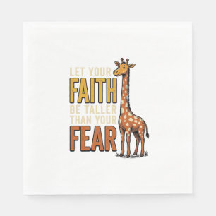 Serviette En Papier Girafe Faith Over Fear Chemise Vintage Chrétienne_