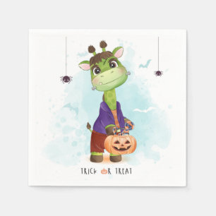 Serviette En Papier Girafe mignonne d'Halloween