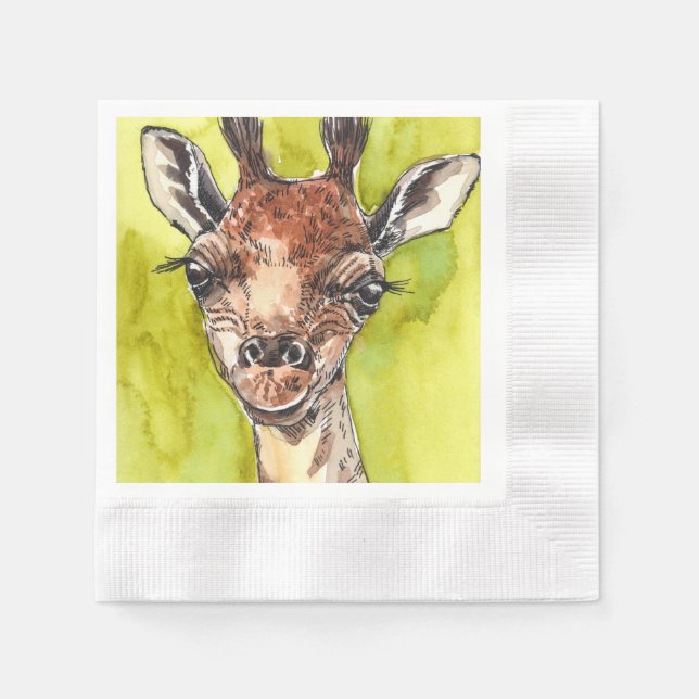 Serviette En Papier Giraffe (Devant)