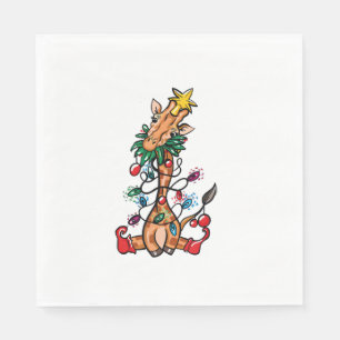 Serviette En Papier Giraffe Arbre de Noël Giraffe Arbre de Noël Femmes