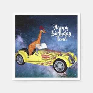 Serviette En Papier Giraffe dans l'espace Cocktail Papier-serviettes