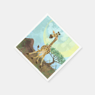 Serviette En Papier Giraffe de la Parade Animale