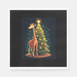 Serviette En Papier Giraffe de Noël Topper arbre officiel Funny Tall