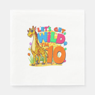 Serviette En Papier Giraffe Enfants Fête d'anniversaire 10 ans Garçon