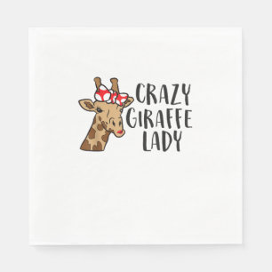 Serviette En Papier Giraffe folle femme Giraffe