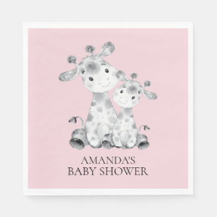 Serviette En Papier Giraffe Girls Baby shower Papier Naples