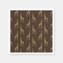 Giraffe Gold Chic Élégant serviettes