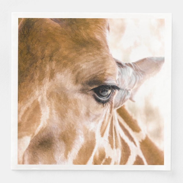 Serviette En Papier Giraffe Hello Napkins (Devant)