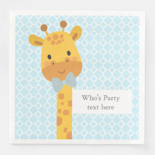 Serviette En Papier Giraffe, illustration animale