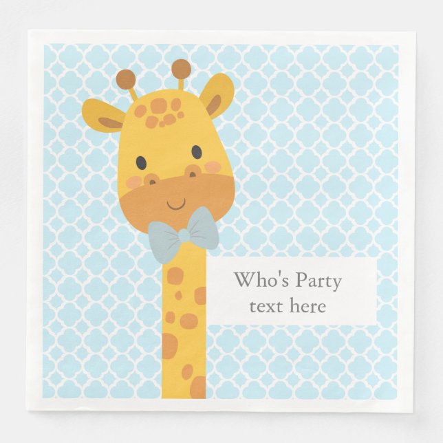 Serviette En Papier Giraffe, illustration animale (Devant)