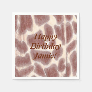 Serviette En Papier Giraffe Spots Safari Anniversaire serviettes