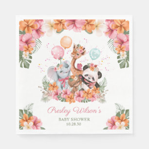 Serviette En Papier Girl Jungle Safari