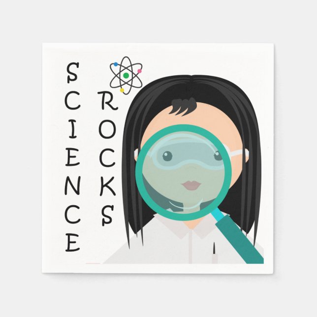 Serviette En Papier Girl Science Rocks Party papier jetable serviettes (Devant)