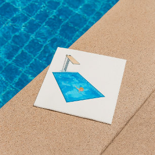 Serviette En Papier Girl Swimming