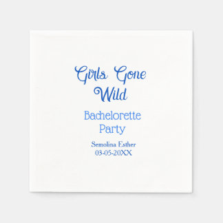 Serviette En Papier girls gone wild bachelorette party blue name retro