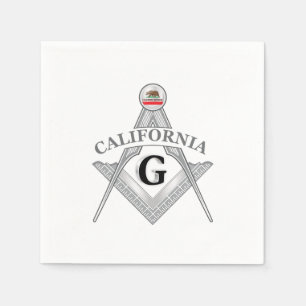 Serviette En Papier Gîte de franc-maçonnerie de l'Etat de Californie