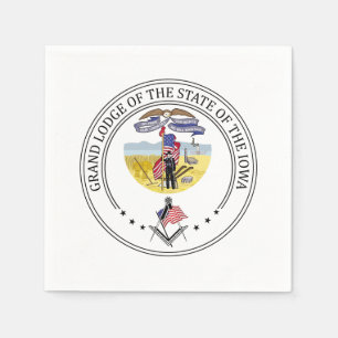Serviette En Papier Gîte de franc-maçonnerie de l'État de l'Iowa