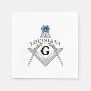 Serviette En Papier Gîte de franc-maçonnerie de l'État de Louisiane