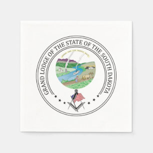 Serviette En Papier Gîte de franc-maçonnerie de l'état du Dakota du Su