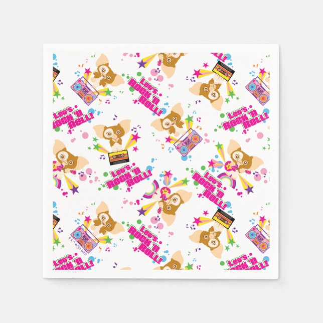 Serviette En Papier Gizmo | Motif Rock 'n Roll (Devant)