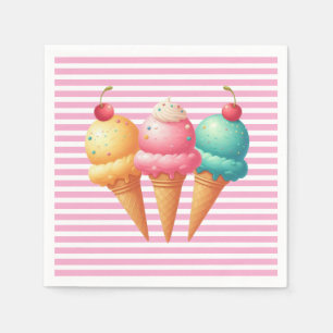 Serviette En Papier Glace colorée
