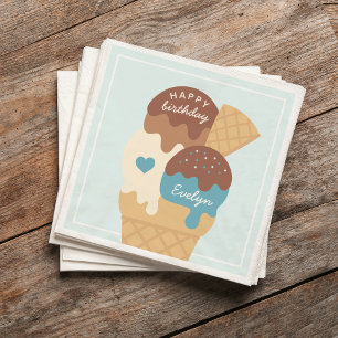 Serviette En Papier Glace Cream Sundae Parti Anniversaire de enfant pe