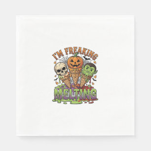 Serviette En Papier Glace d'Halloween Crâne Pompe à Fondre Complètemen