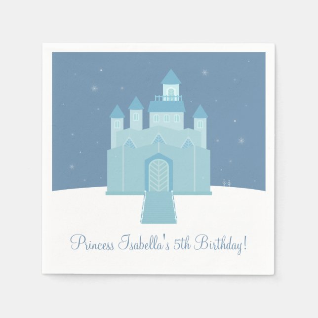 Serviette En Papier Glace d'hiver Froid Palace Princess Anniversaire (Devant)