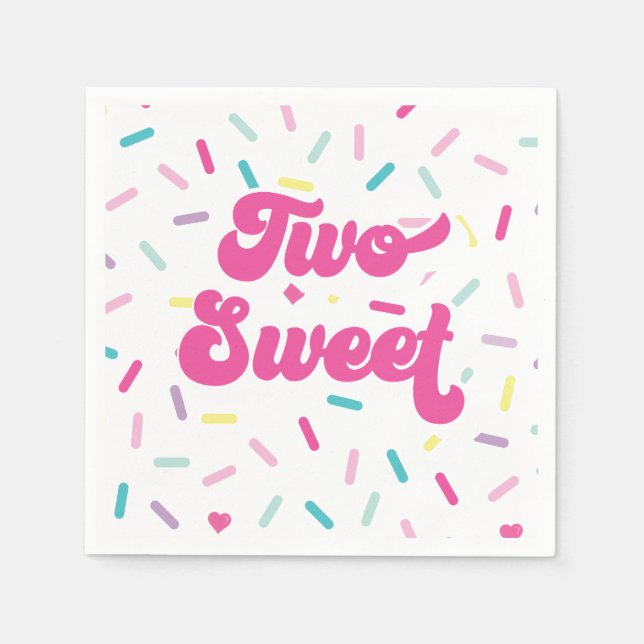 Serviette En Papier Glace et gâteau Deux Douce 2e anniversaire (Devant)