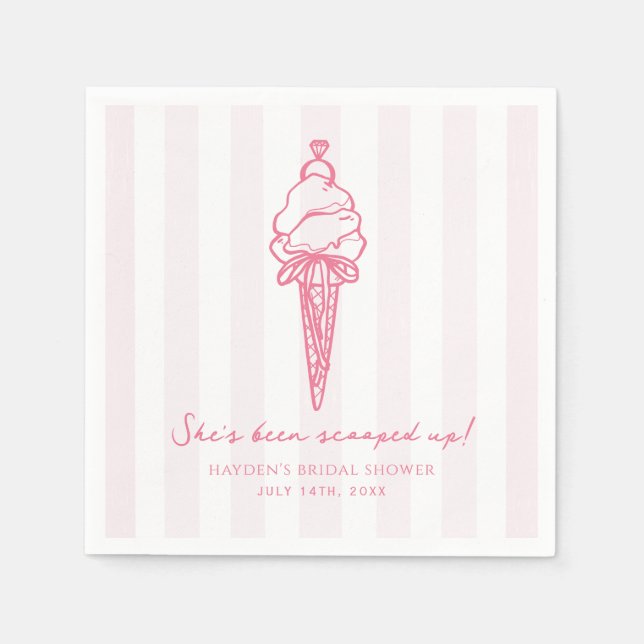 Serviette En Papier Glace Mariage Fiançailles  (Devant)